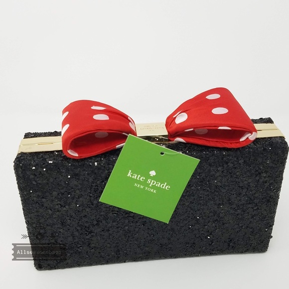 Kate spade Minnie Mouse bow clasp crossbody black - Picture 3 of 8